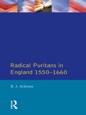 cover image of Radical Puritans in England 1550--1660